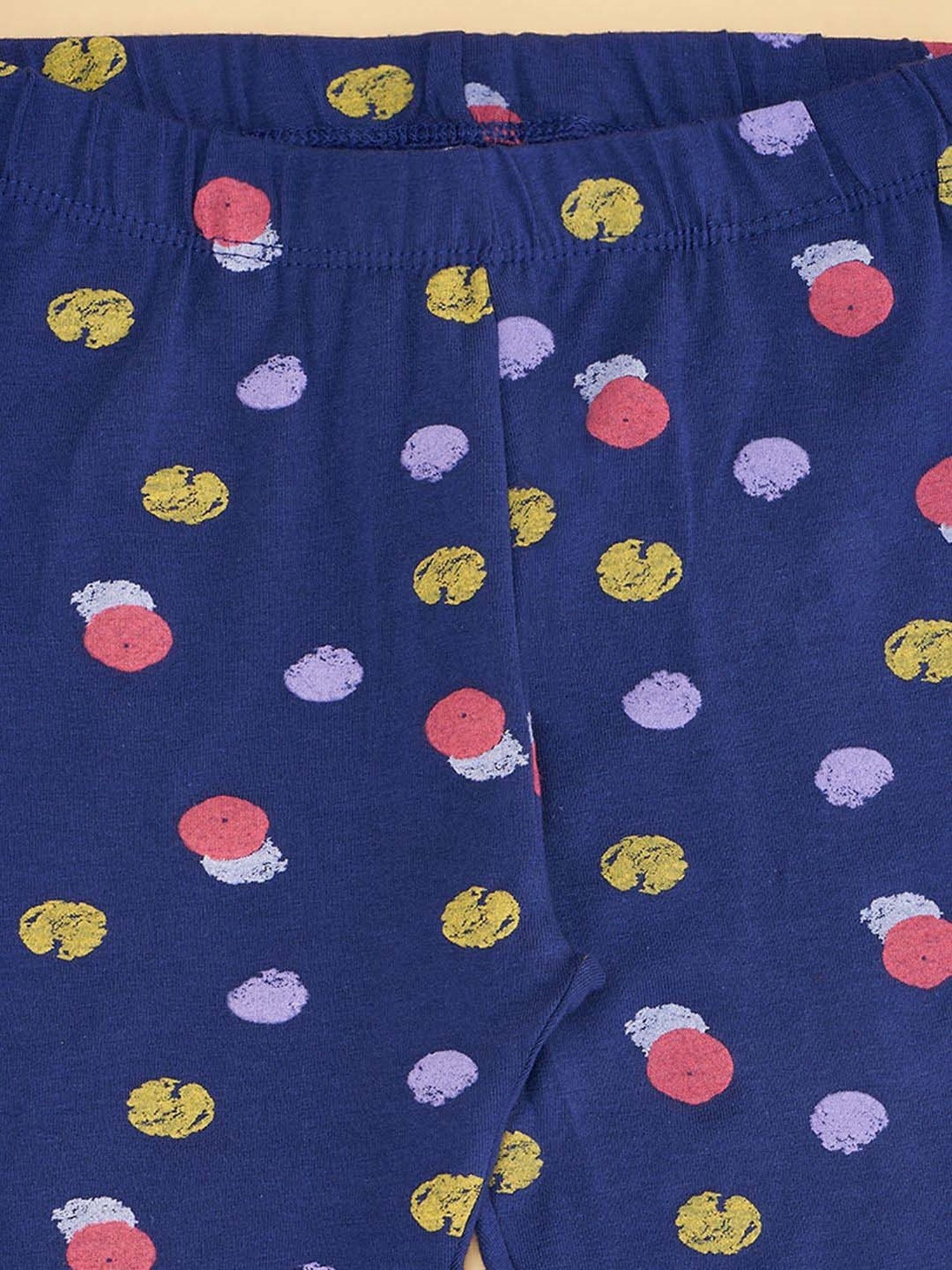 Pantaloons Junior Pink Cotton Embellished Leggings