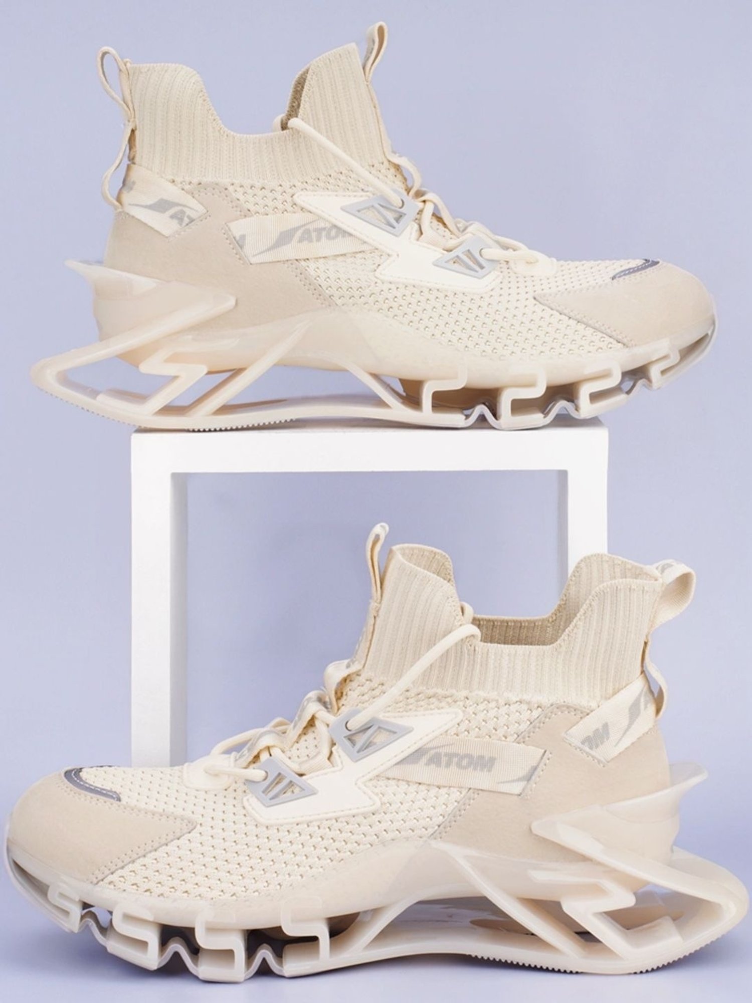 Atom Men's Spring Edge Alpha 2 Beige Running Shoes