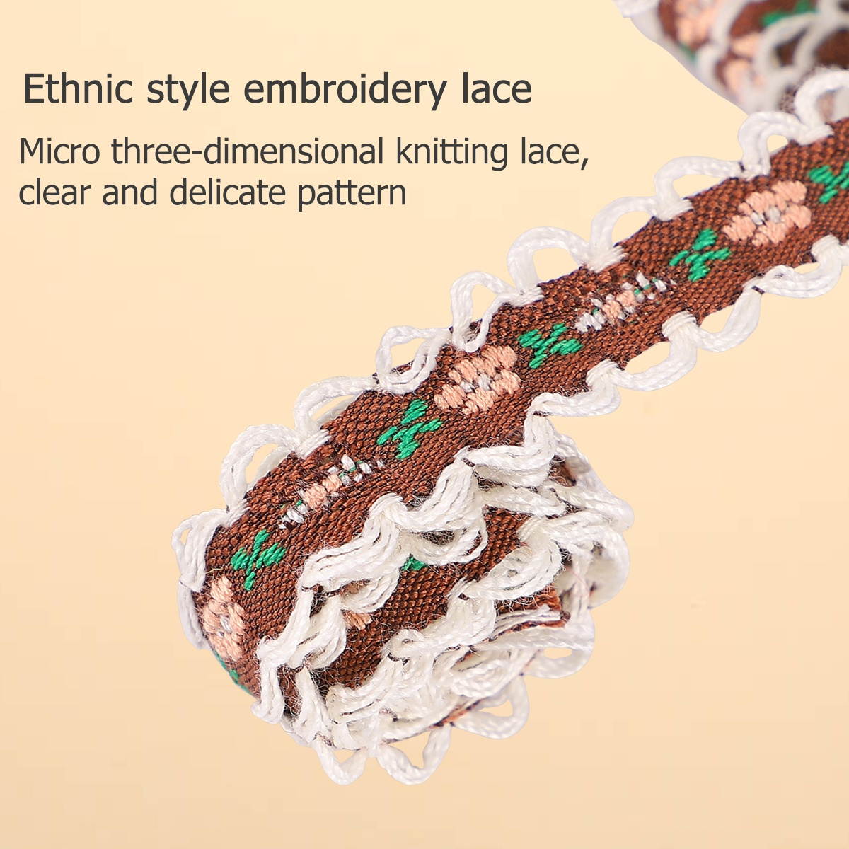 Ethnic Style DIY Clothing Accessories Embroidery Lace Flower Pattern Embroidered Lace Narrow Fashion Ancient Costume Lace (1)