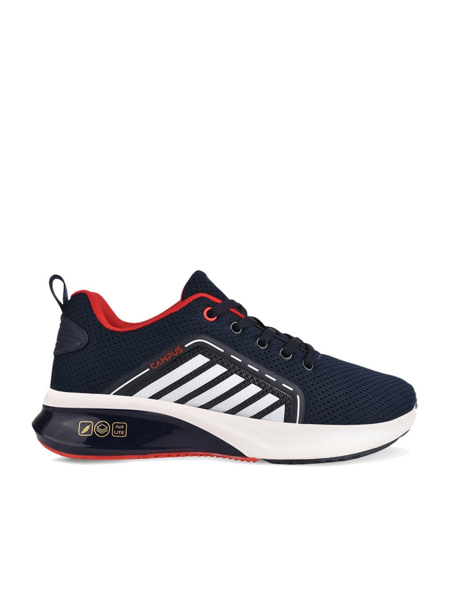 Campus Kids LIFT-CH Navy & White Running Shoes