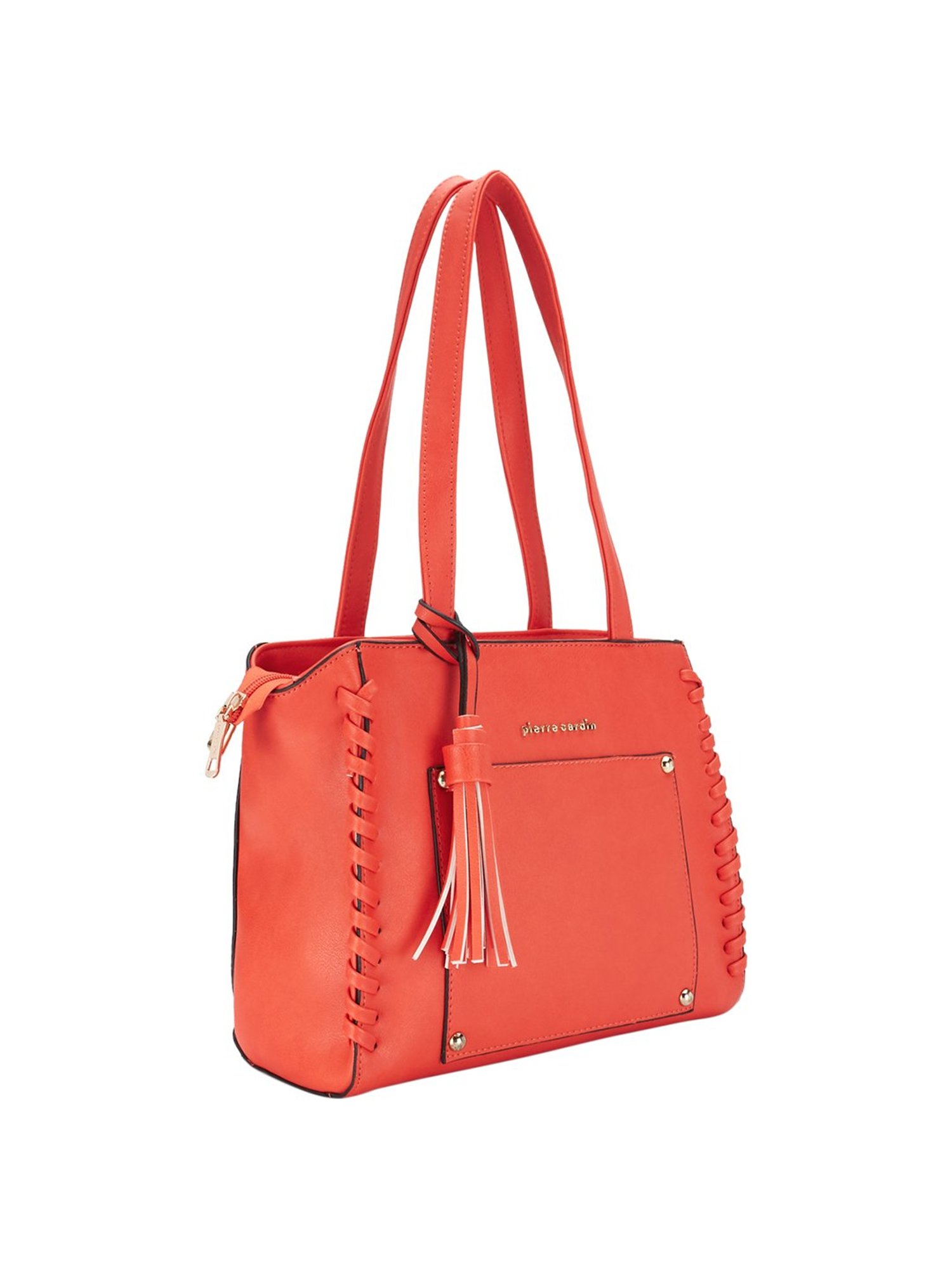 Pierre Cardin Red Solid Medium Shoulder Handbag