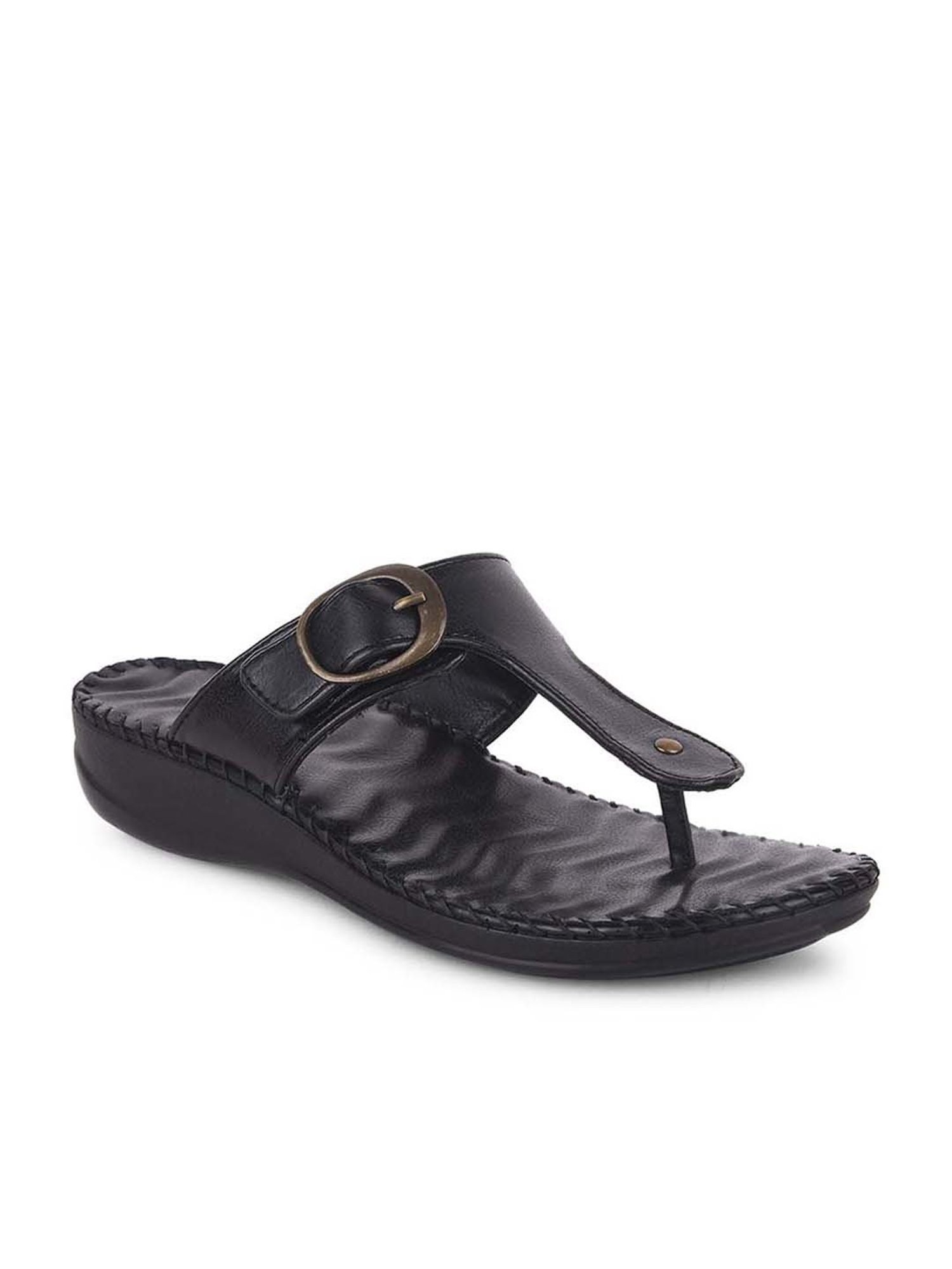 Healers by Liberty Women's Black T-Strap Wedges