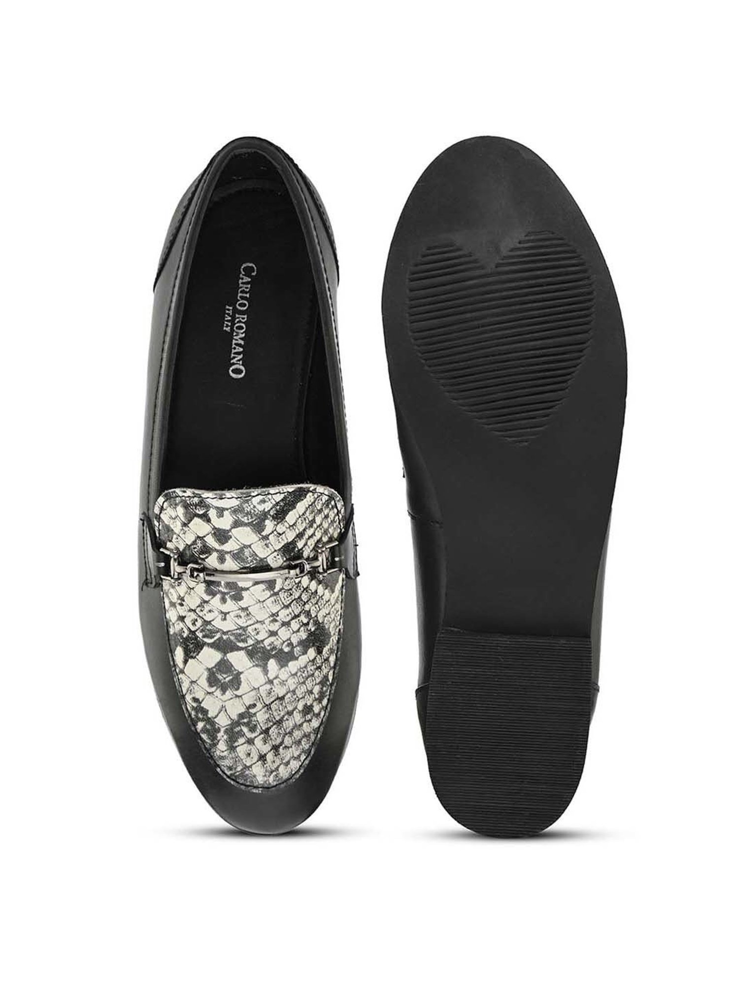 Carlo Romano Women's Black Casual Loafers