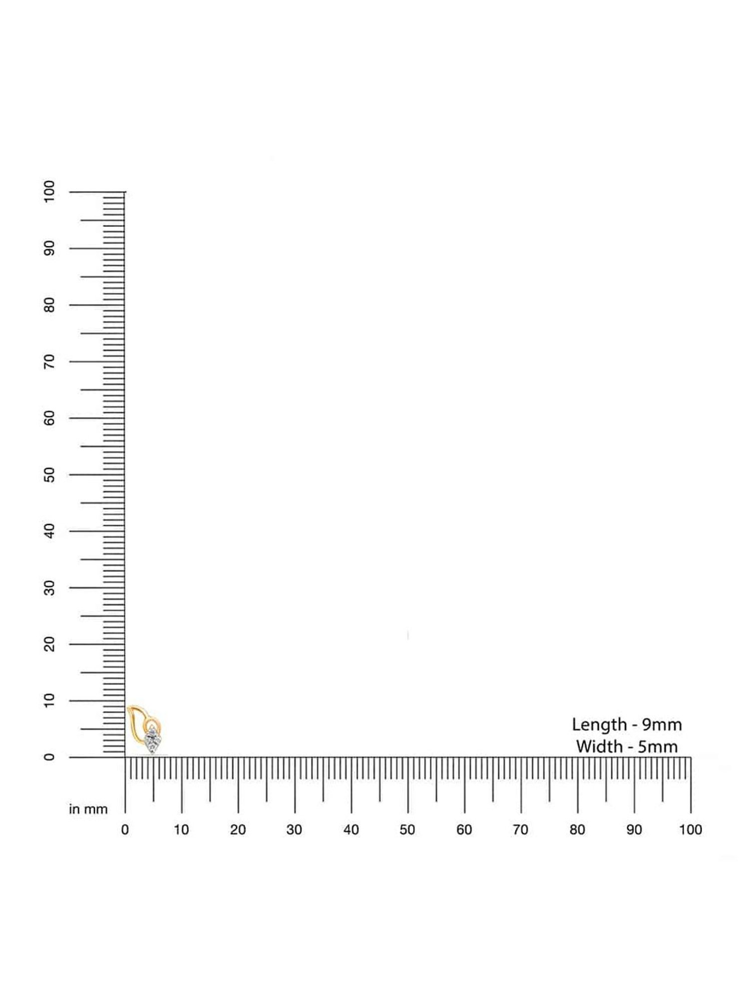 Mia By Tanishq Nature's Finest 14k Gold Twinkling Petal Stud Earrings