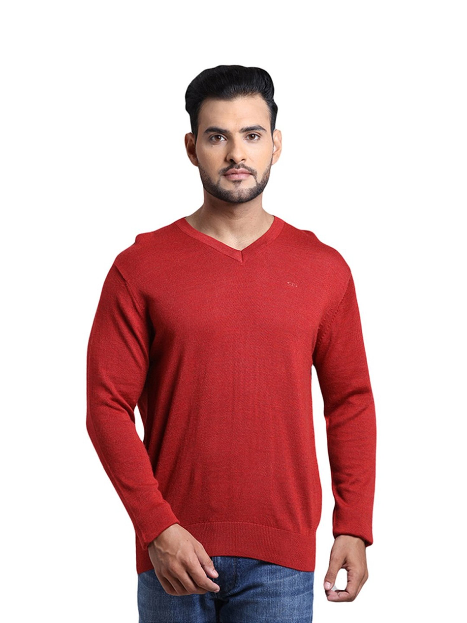 ColorPlus Red Tailored Fit Sweater