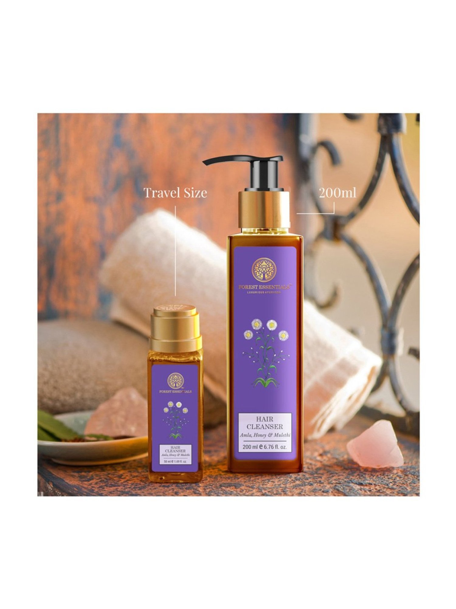 Forest Essentials Amla Honey & Mulethi Ayurvedic Hair Cleanser Shampoo for Dry Hair - 200 ml