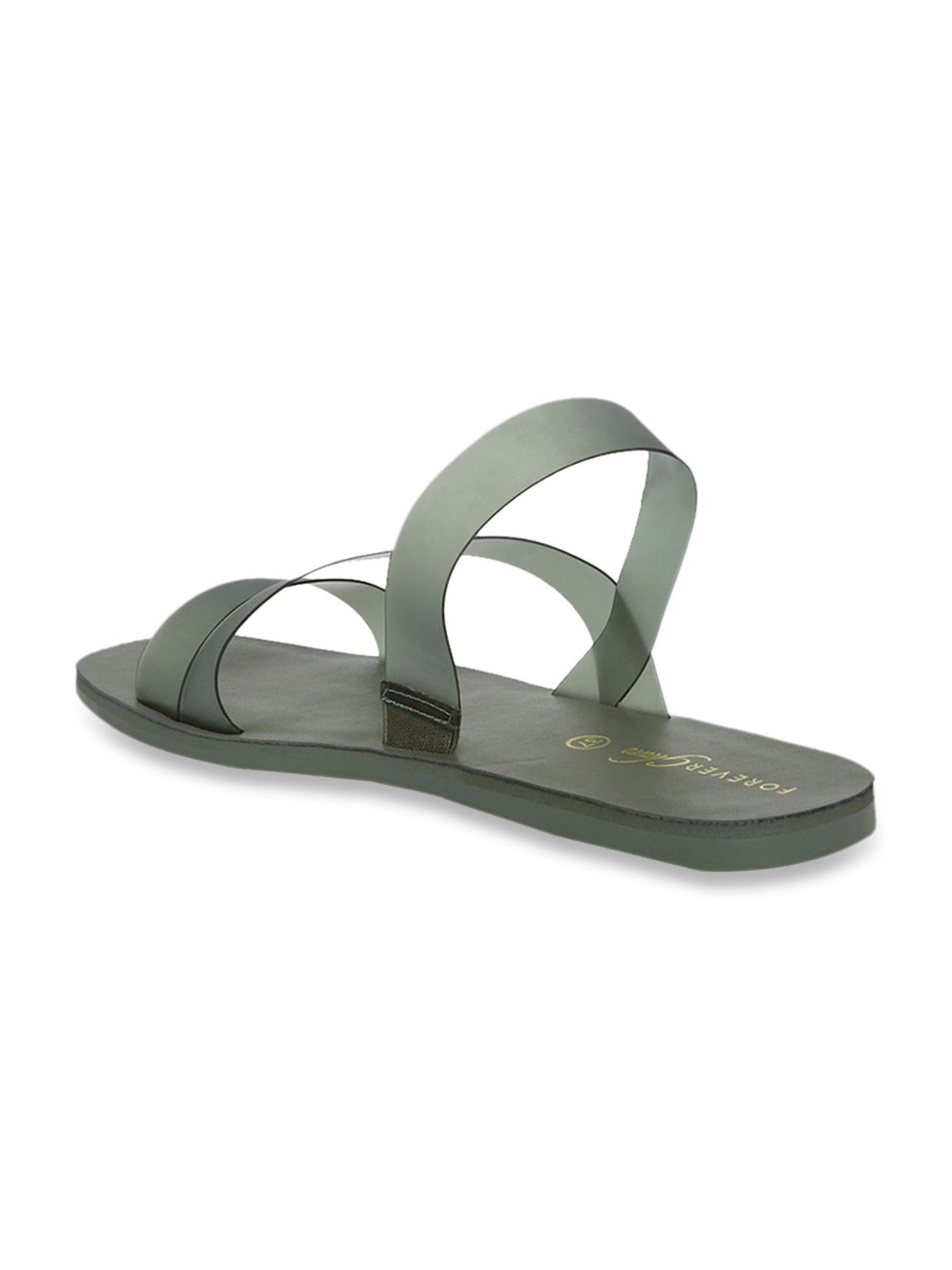 Forever Glam by Pantaloons Women's Green Sling Back Sandals