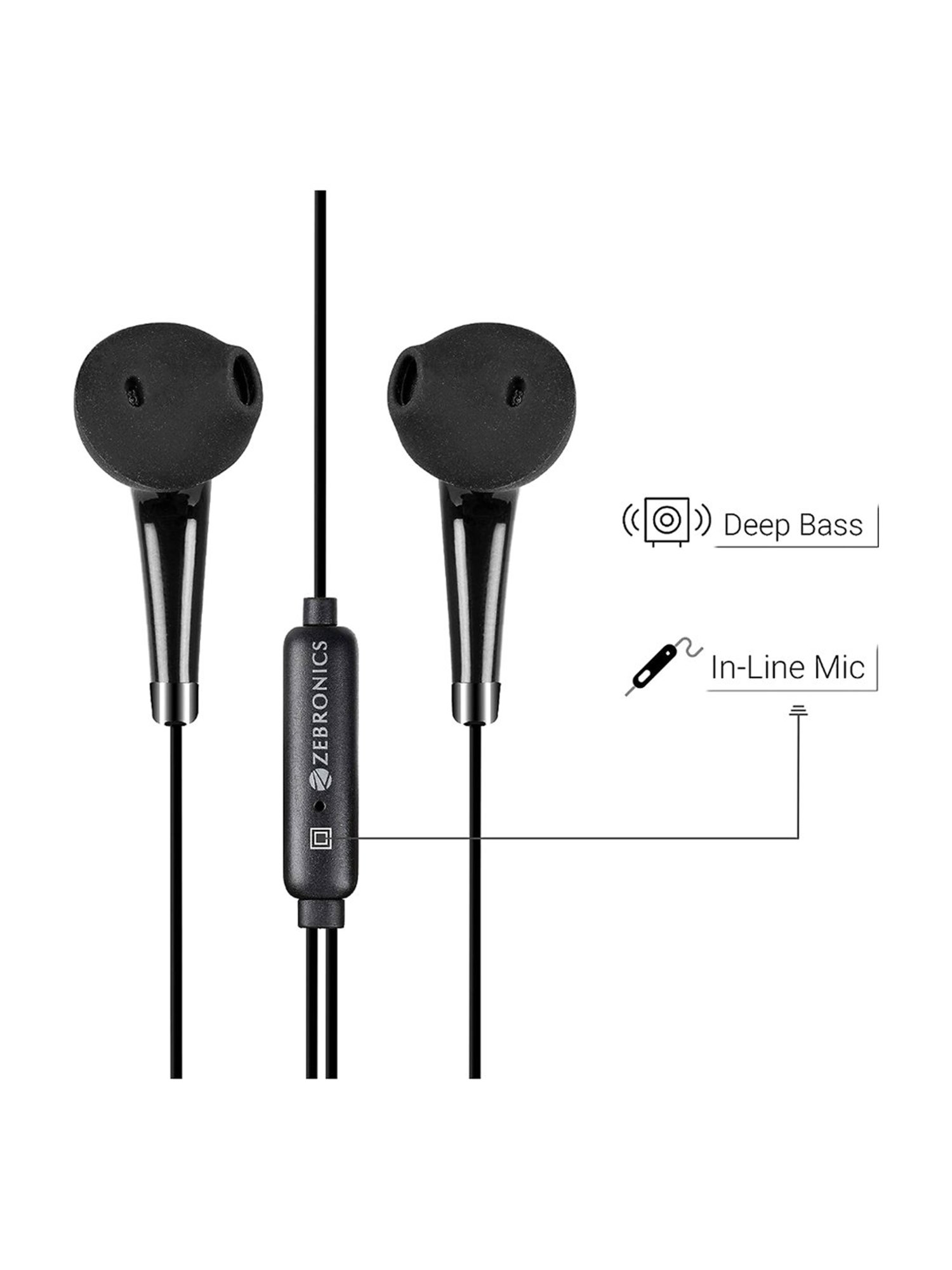 Zebronics Zeb-Calyx 3.5mm In The Ear Wired Earphone (Black)