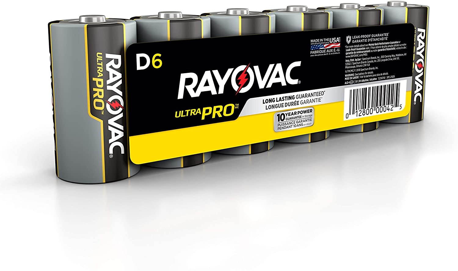 Rayovac AL-D Industrial PLUS Alkaline Batteries- D- 6/Pack
