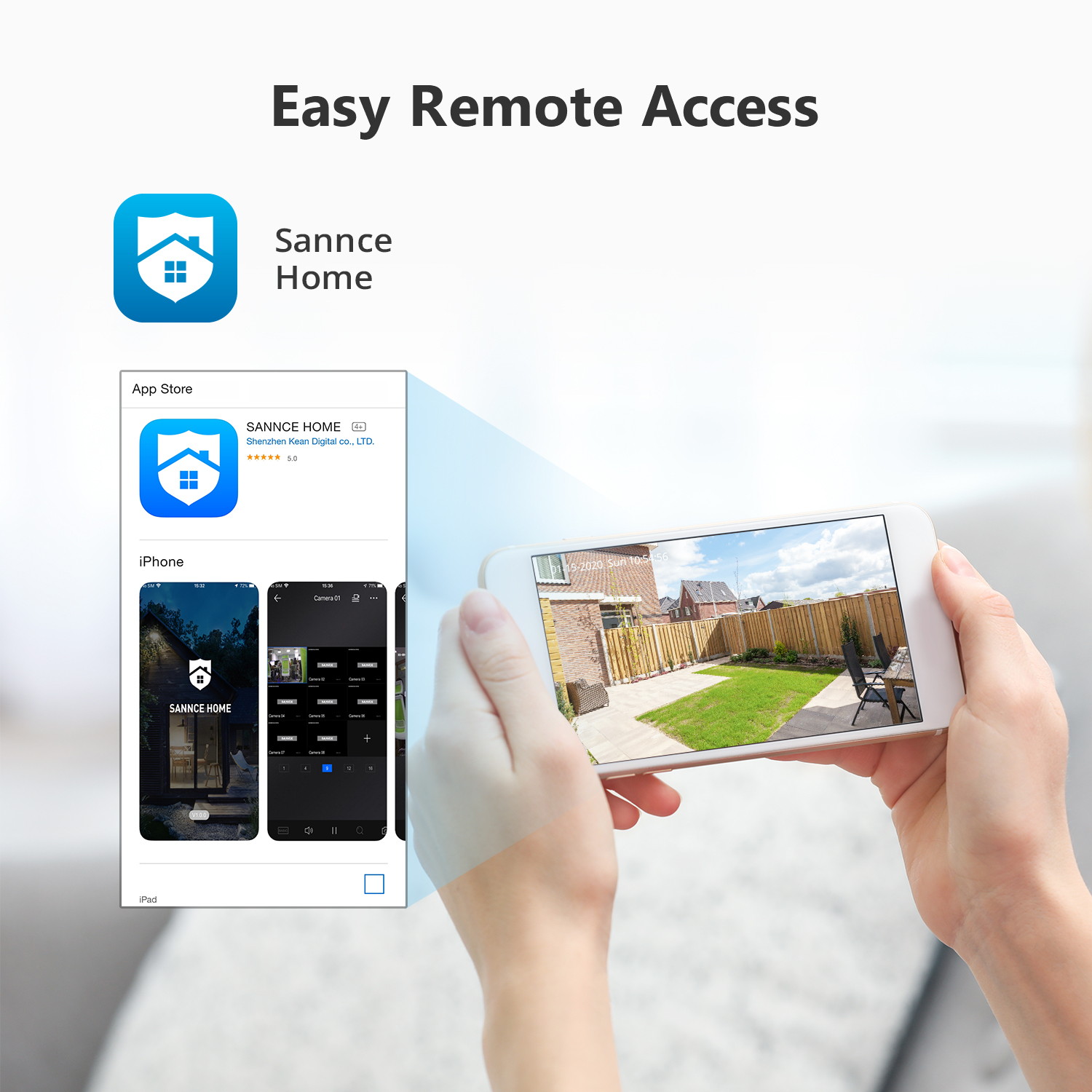 SANNCE 1080p 4CH  5-in-1 CCTV Security Camera System with 1TB and 4X Waterproof Wired Surveillance Cameras