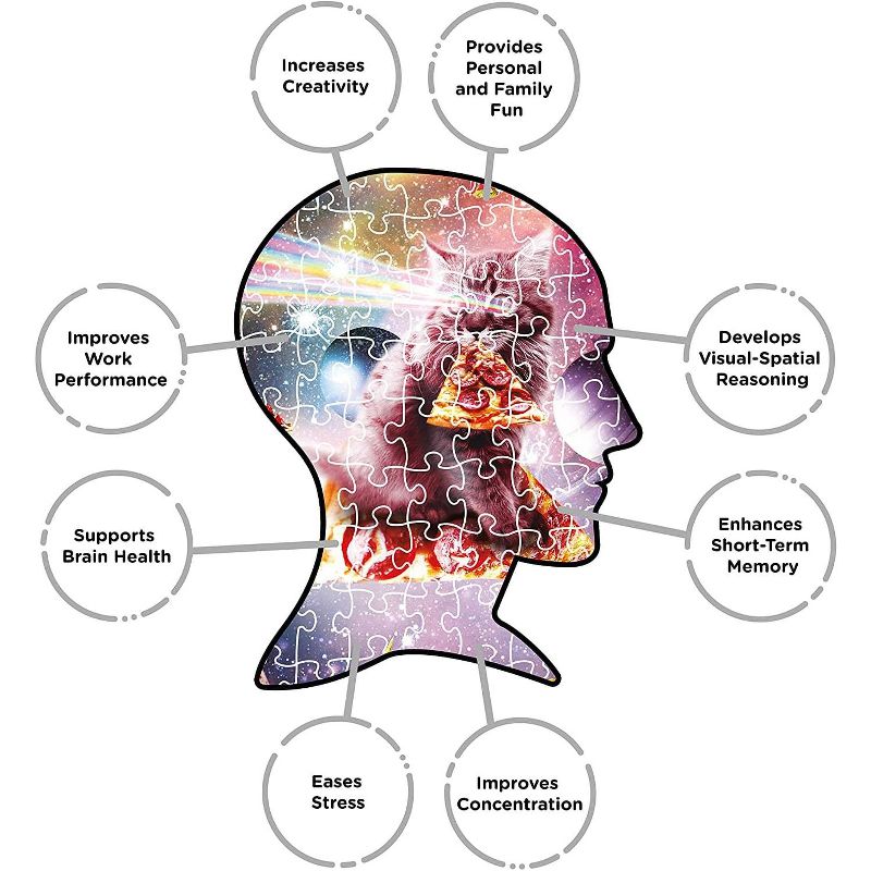 NMR Distribution Random Galaxy Pizza Cat 500 Piece Jigsaw Puzzle