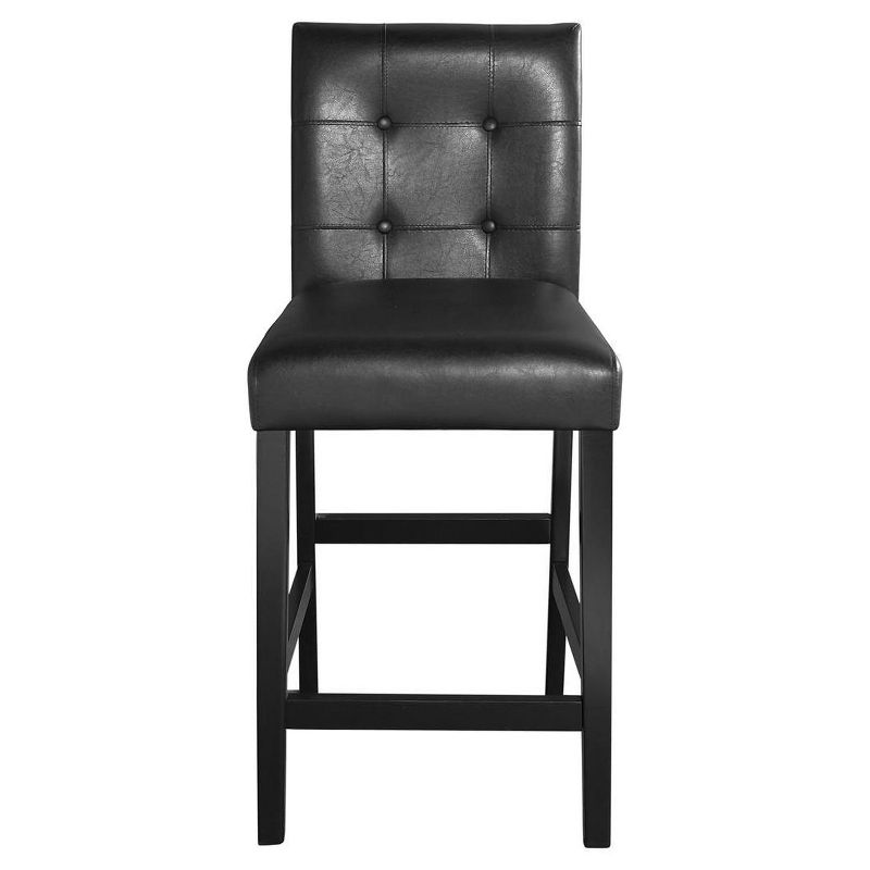 4pc Faux Marble Counter Height Dining Set Black - Dorel Living