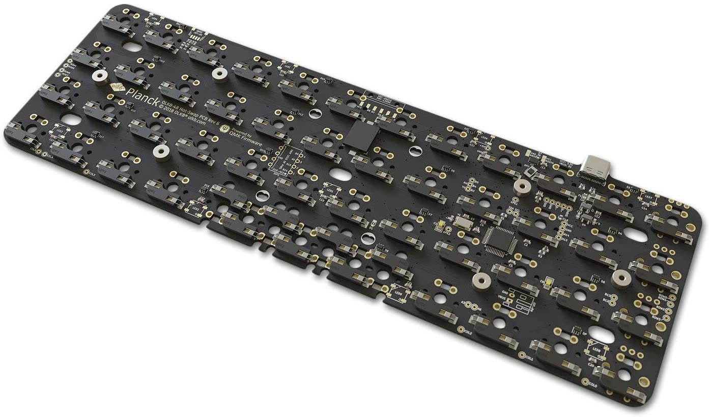 Drop Planck Mechanical Keyboard Kit V6 &mdash; DIY Compact 40% Ortholinear Layout, Kaihua Hotswap Sockets, Programmable PCB, USB-C, and Aluminum Case (High-Pro, Green)