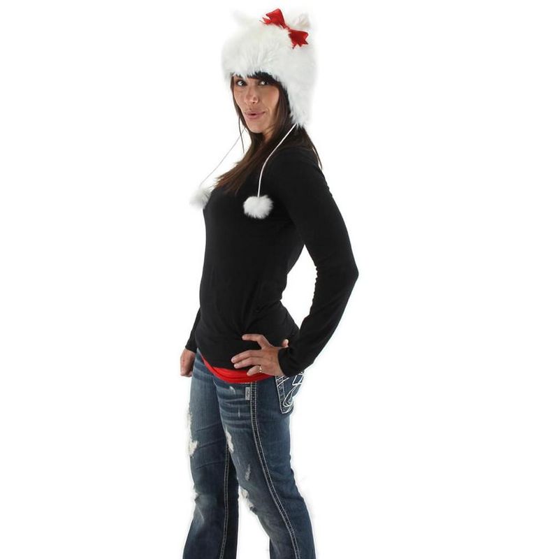 Elope Kitty Cat Hoodie Costume Hat White One Size