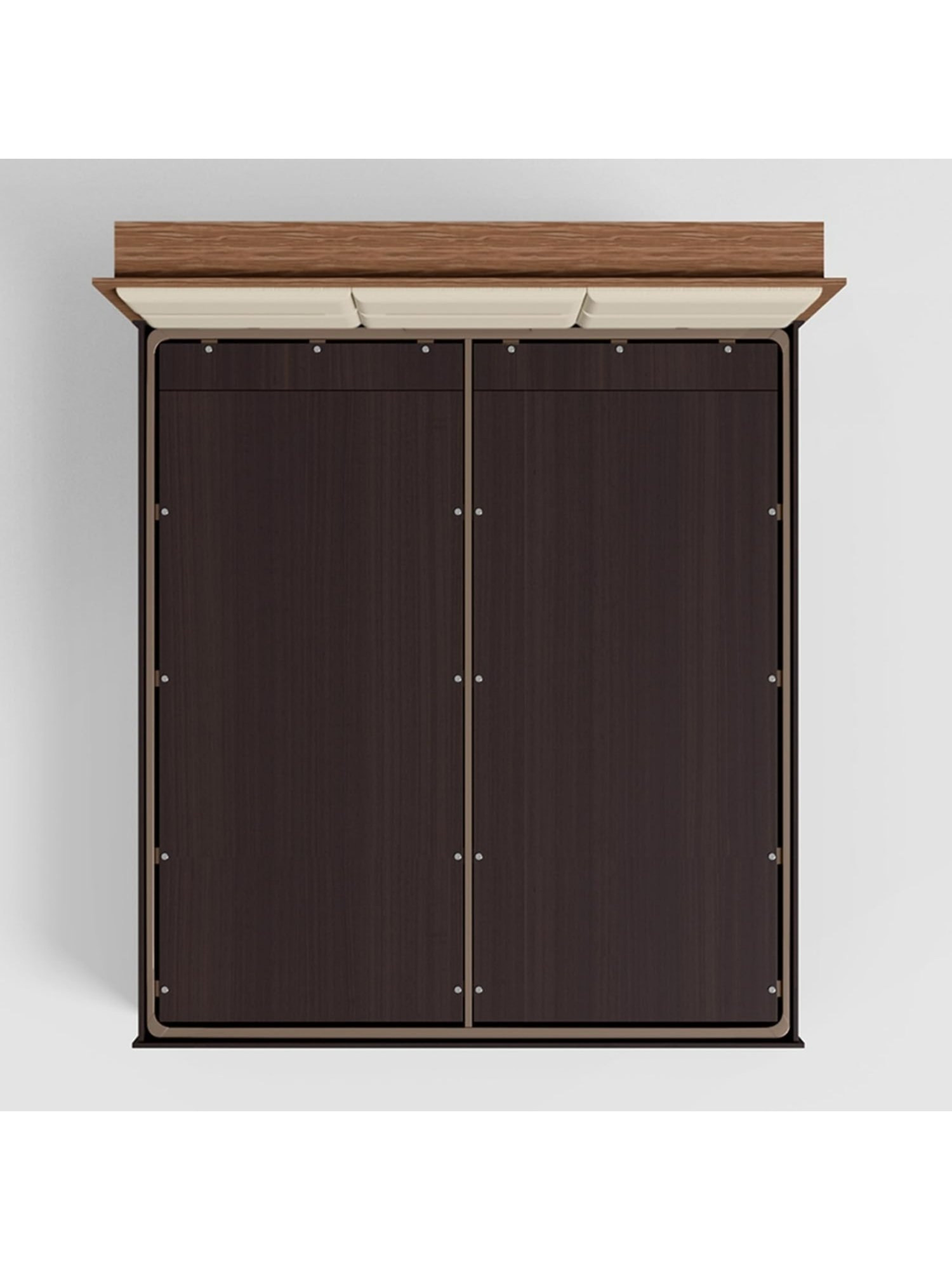 Godrej Interio Lind Beige Engineered Wood Queen Bed with Motorized Storage