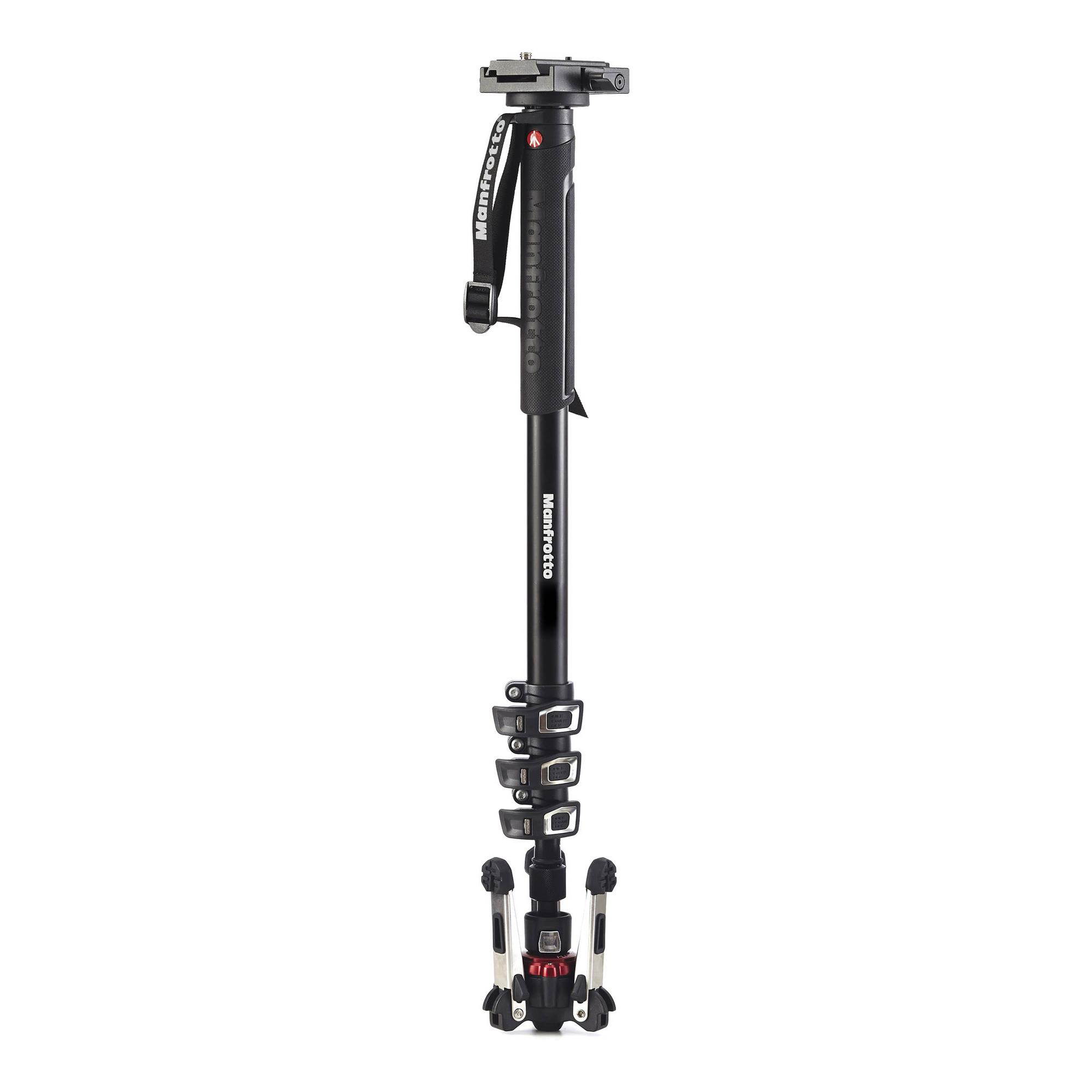 Manfrotto XPRO Monopod+ Aluminum Monopod with 577 Video Adapter, 4 Section