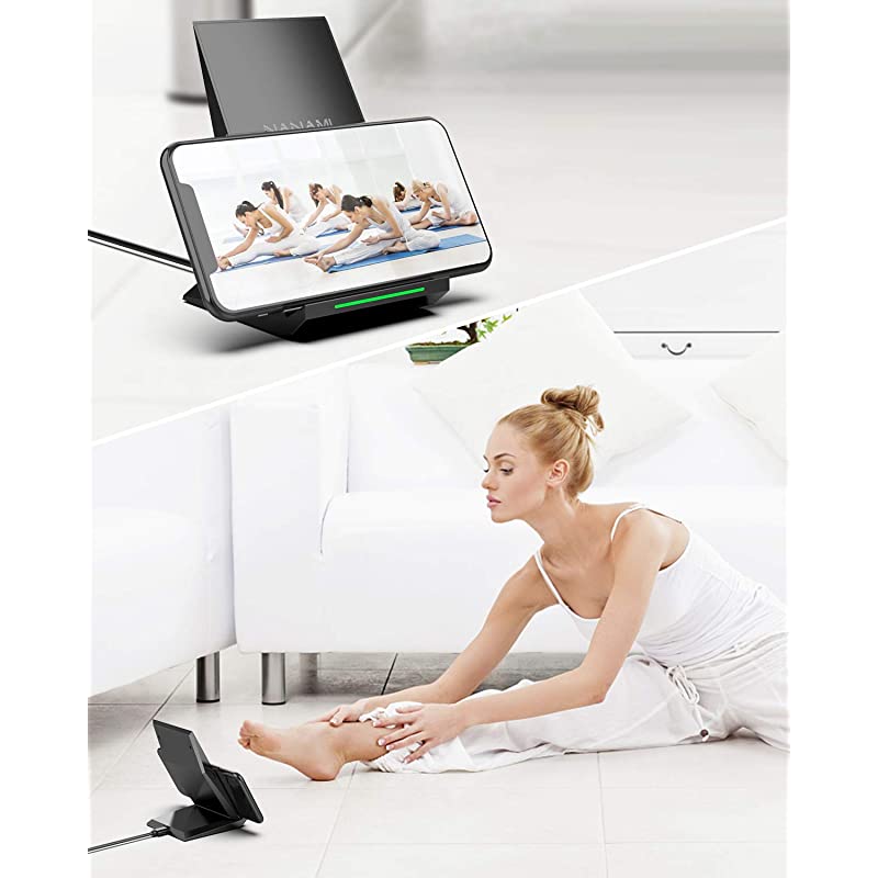 Fast Wireless Charger  Qi Certified Charger Wireless Charging Stand Compatible iPhone 1111 Pro11 Pro MaxXSXS MaxXRX88 PlusSamsung Galaxy S10+ S9 S8 S7 Note 1098 and QiEnabled Phone