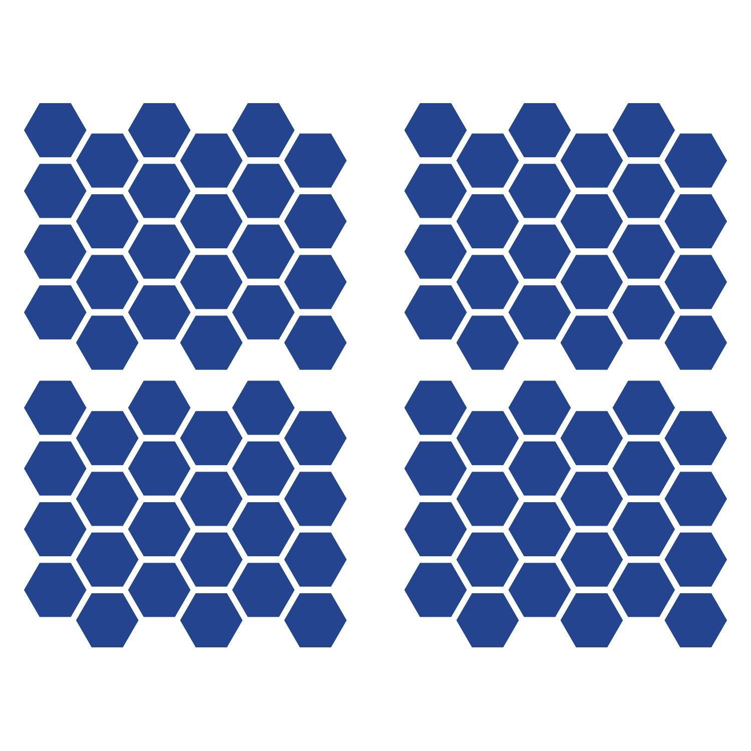 LiteMark 1 Inch Blue Hexagon Decals - Pack of 208