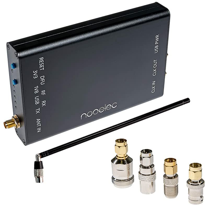 HackRF Complete Bundle - Genuine HackRF One Software Defined Radio (SDR) with 0.5PPM TCXO in a Custom Black Aluminum Enclosure. ANT500 Antenna & SMA Antenna Adapter Bundle Included