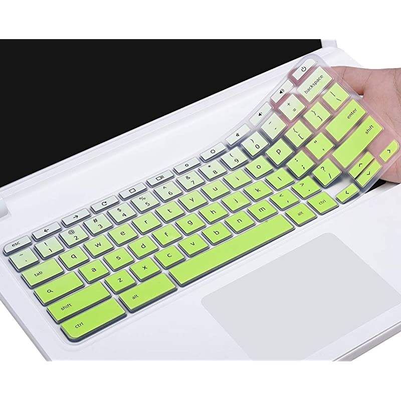 Keyboard Cover for Acer 11.6 Chromebook R11 CB3-131 CB3-132 132T / Acer Chromebook Spin 13 CP713 CB5-312T / Chromebook 14 CB3 CP5 CB514 / Chromebook 15 CB3 CB5 CB315 CB515 Series, Ombre Green