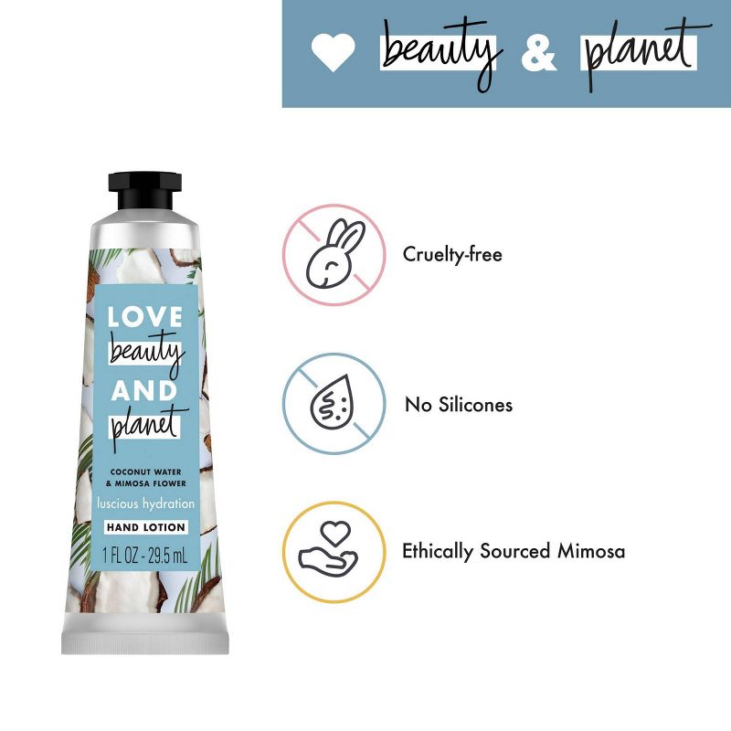 Love Beauty and Planet Coconut Water & Mimosa Flower Hand Lotion - 1 fl oz