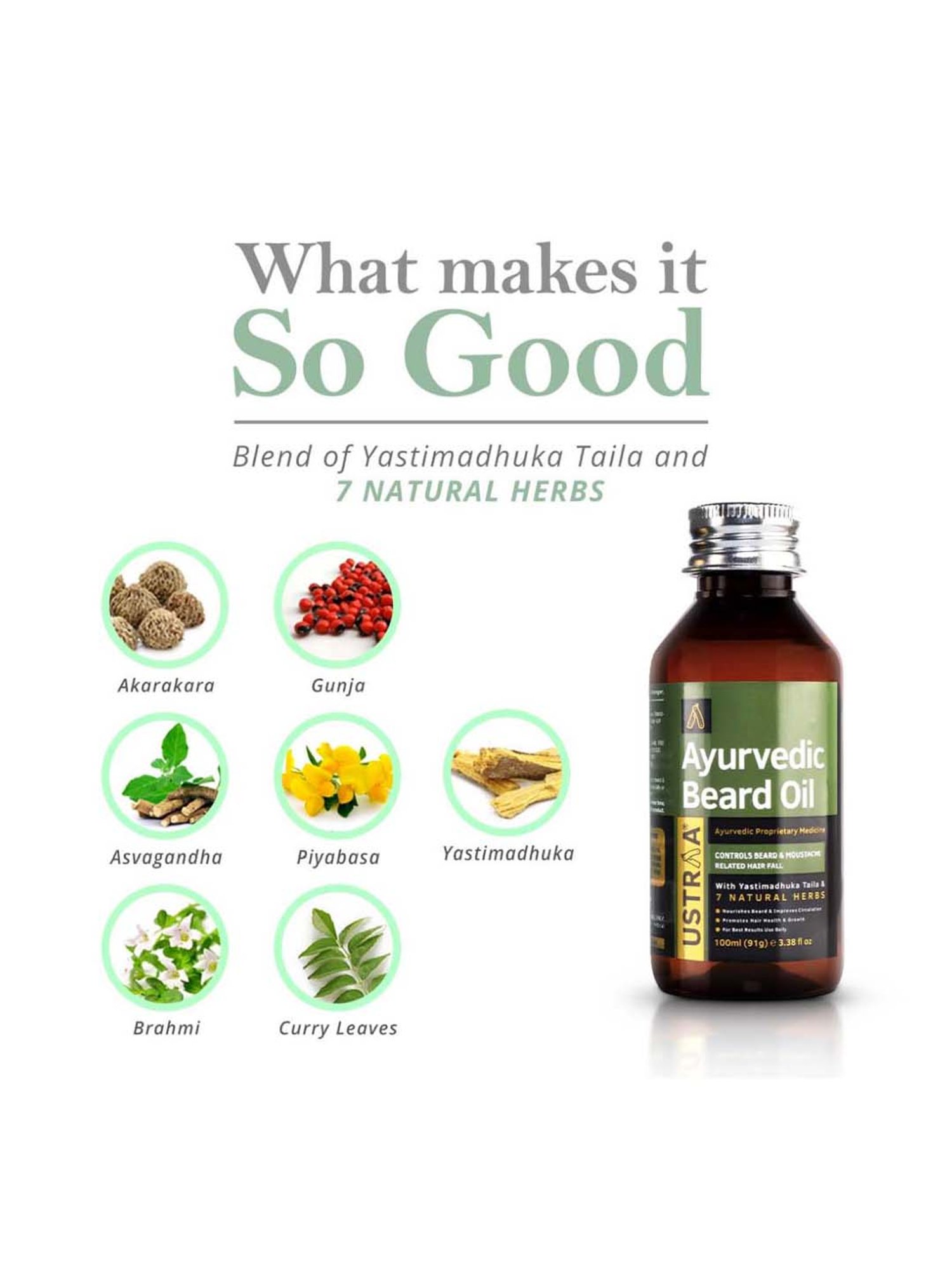 Ustraa Power Face Wash & Hair Growth Vitalizer Combo Set