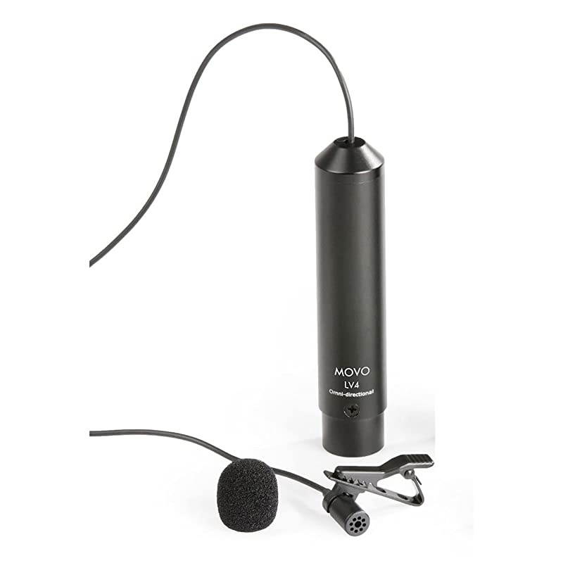 LV4-O Omnidirectional XLR Lavalier Microphone Phantom Power with Metal Lapel Clip and Windscreen Accessories - Great External Lav Mic for Music, Podcast, Live Stream, Filming or YouTube Recording