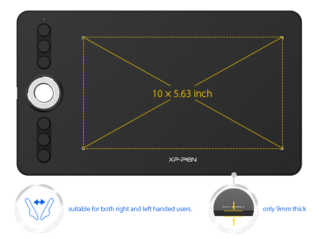 XP-PEN Deco 02 Digital Graphics Drawing Tablet Drawing Pen Tablet with Battery-free Passive Stylus and 6 Shortcut Keys (8192 levels pressure)