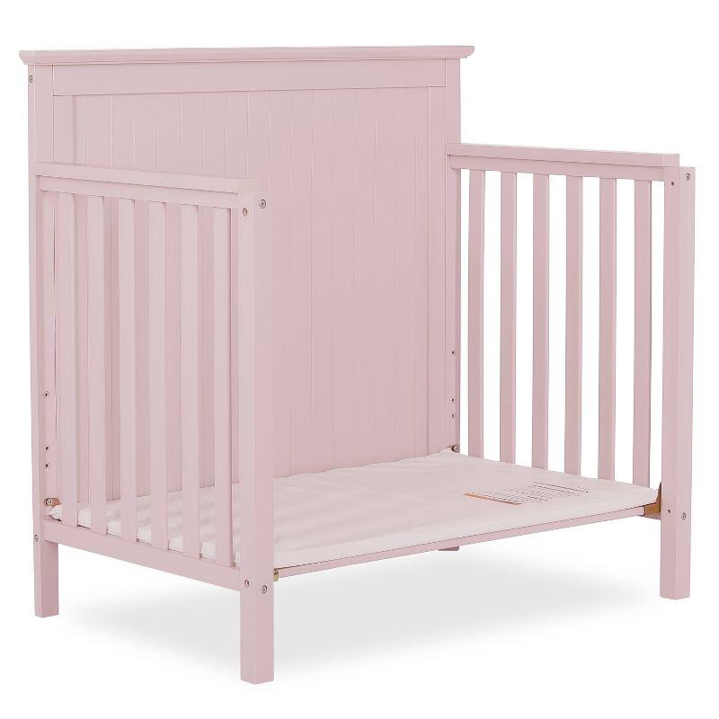 Dream On Me Jasmin 4-in-1 Convertible Mini Crib - Pink