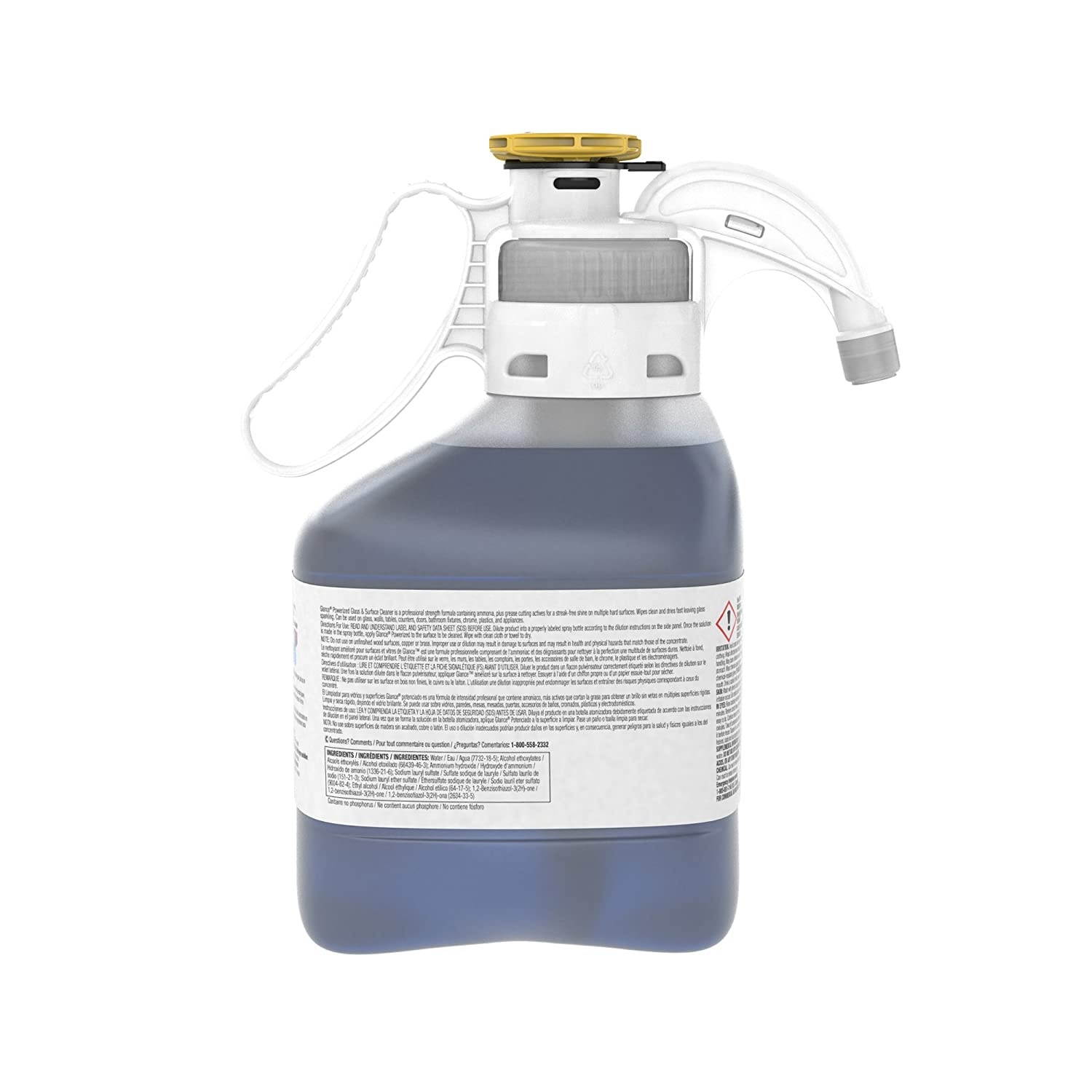 Diversey Glance Powerized Concentrated Glass and Surface Cleaner, 47.3 Ounce SmartDose Bottle (2 Pack)