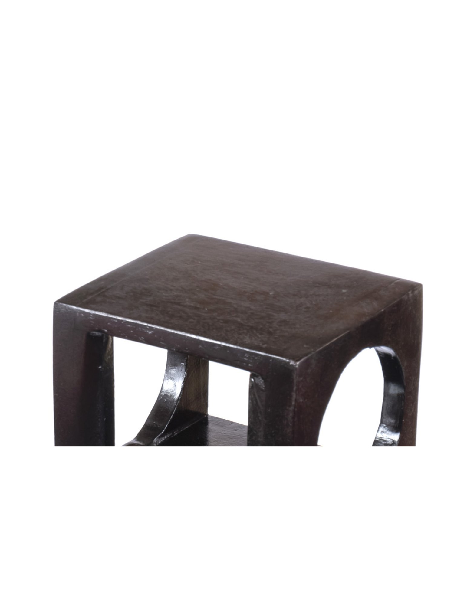 Ikiriya Kassel Solid Brown Wood Wine Rack Teak Finish