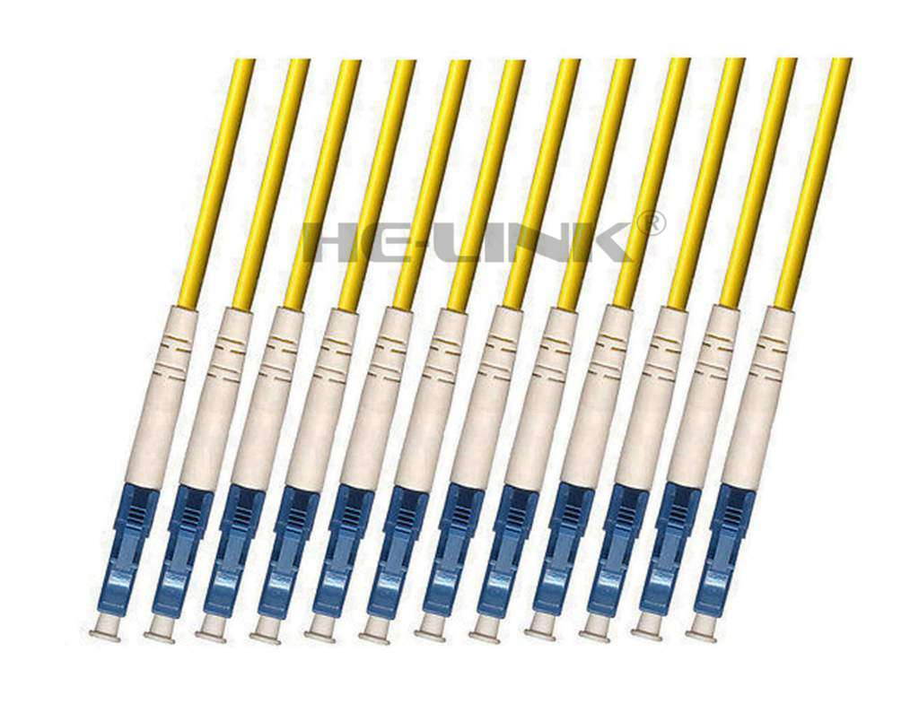 120M LC-LC Indoor Armored Singlemode 12 Strands Fiber Optic Cable Patch Cord 9/125