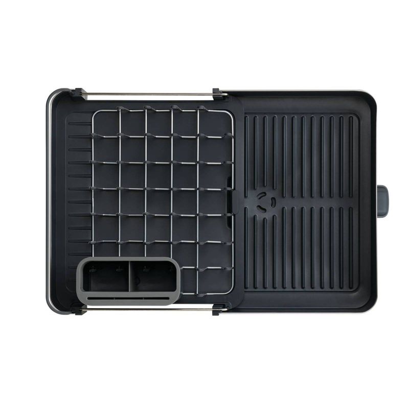 Joseph Joseph Extend Steel Expandable dish rack with draining spout - Gray