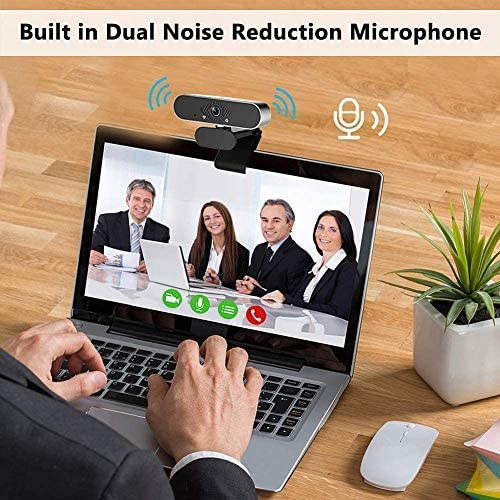 Webcam with Microphone, 1080P HD Webcam Streaming Computer Web Camera -USB Wide Angle Computer Camera for Mac YouTube Skype OBS Laptop Desktop Webcam for Video Calling Gaming Recording Conferencing