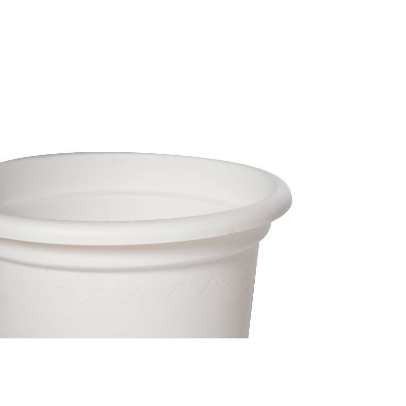 13.25" x 17.5" Indoor/Outdoor Resin Geo Planter White - Alfresco Home LLC