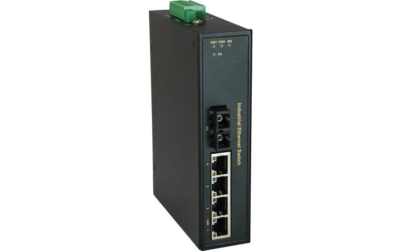 LevelOne IFS-0503 Ethernet Switch - 4 Ports - 2 Layer Supported - Twisted Pair, Optical Fiber - Wall Mountable, Desktop, Rail-mountable