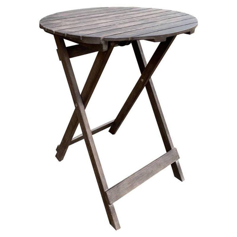 Crestview 3pc Folding Bistro Set - Brown - Courtyard Casual