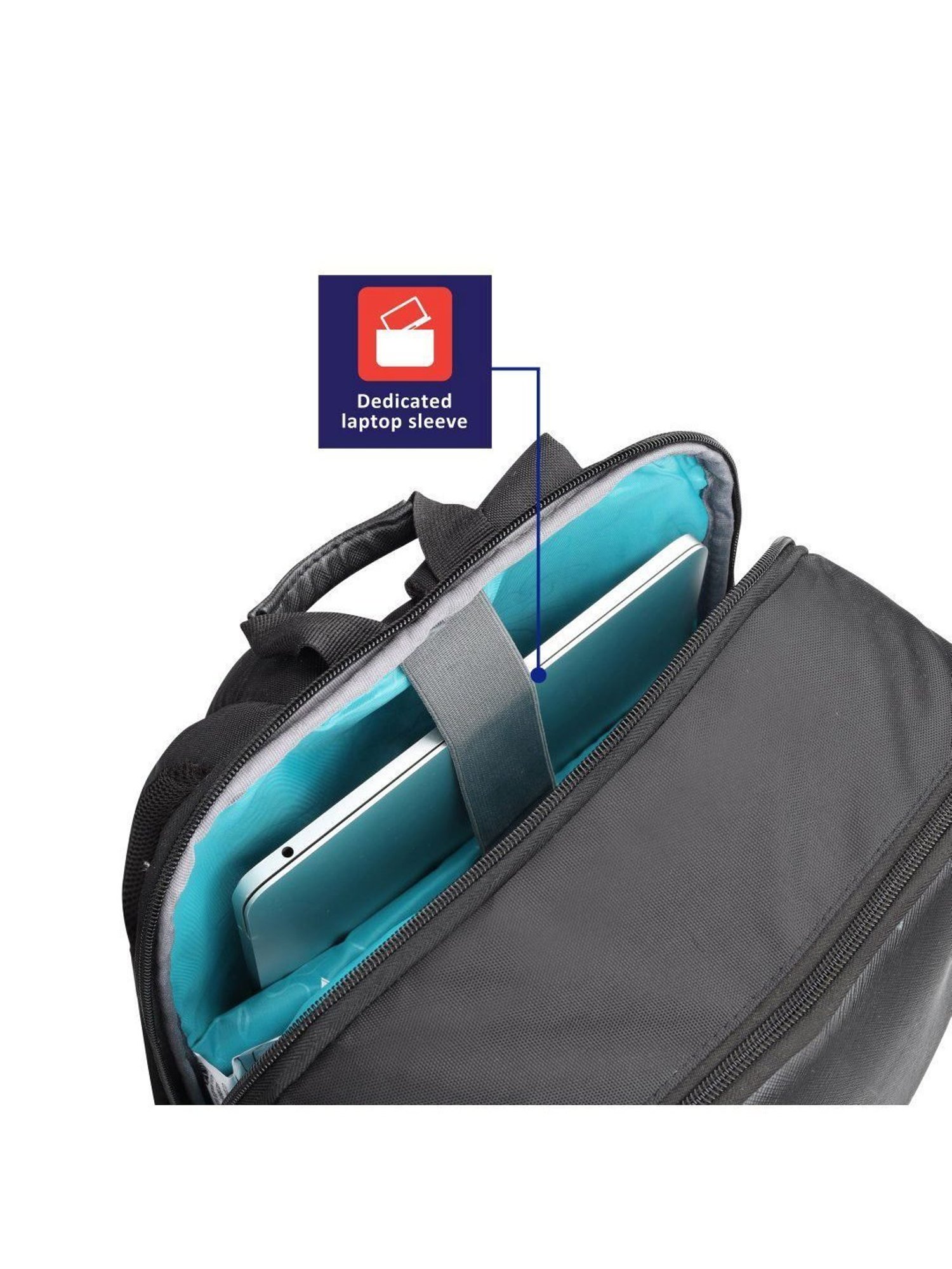 LAVIE SPORT Black Polyester Medium Laptop Backpack