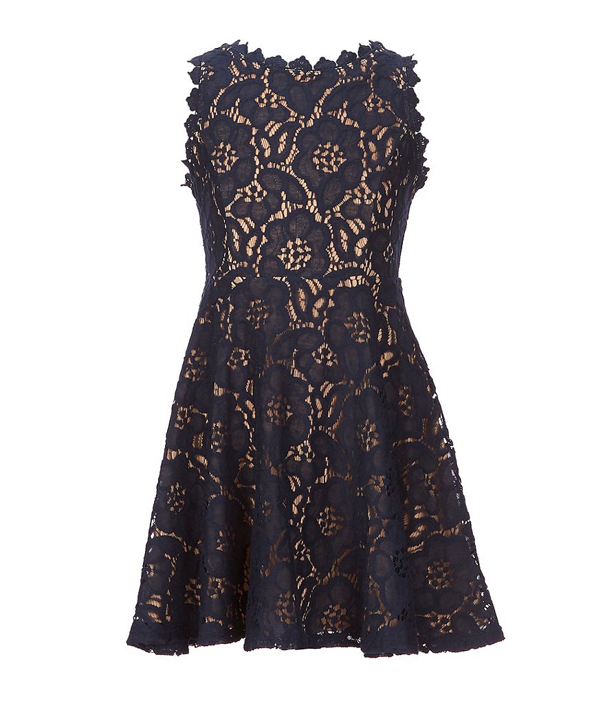 Rare Editions Big Girls 7-16 Tie-Dye Pleated Chiffon Maxi Dress