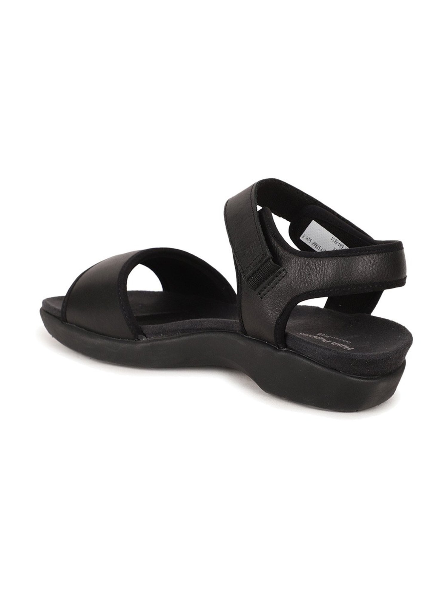 Hush Puppies by Bata Women's Black Ankle Strap Wedges