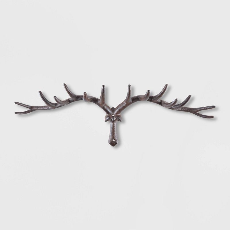 8" Iron Antler Hook Brown - Esschert Design