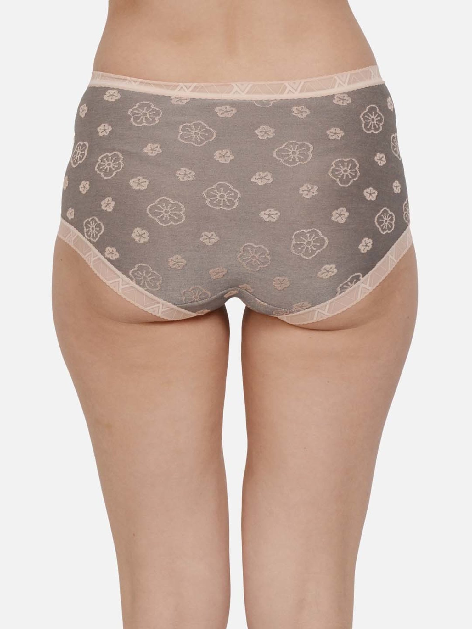 mod & shy Grey Printed Hipster Panty