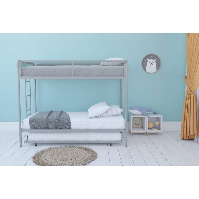 Twin Etta Triple Bunk Bed Gray - Room & Joy