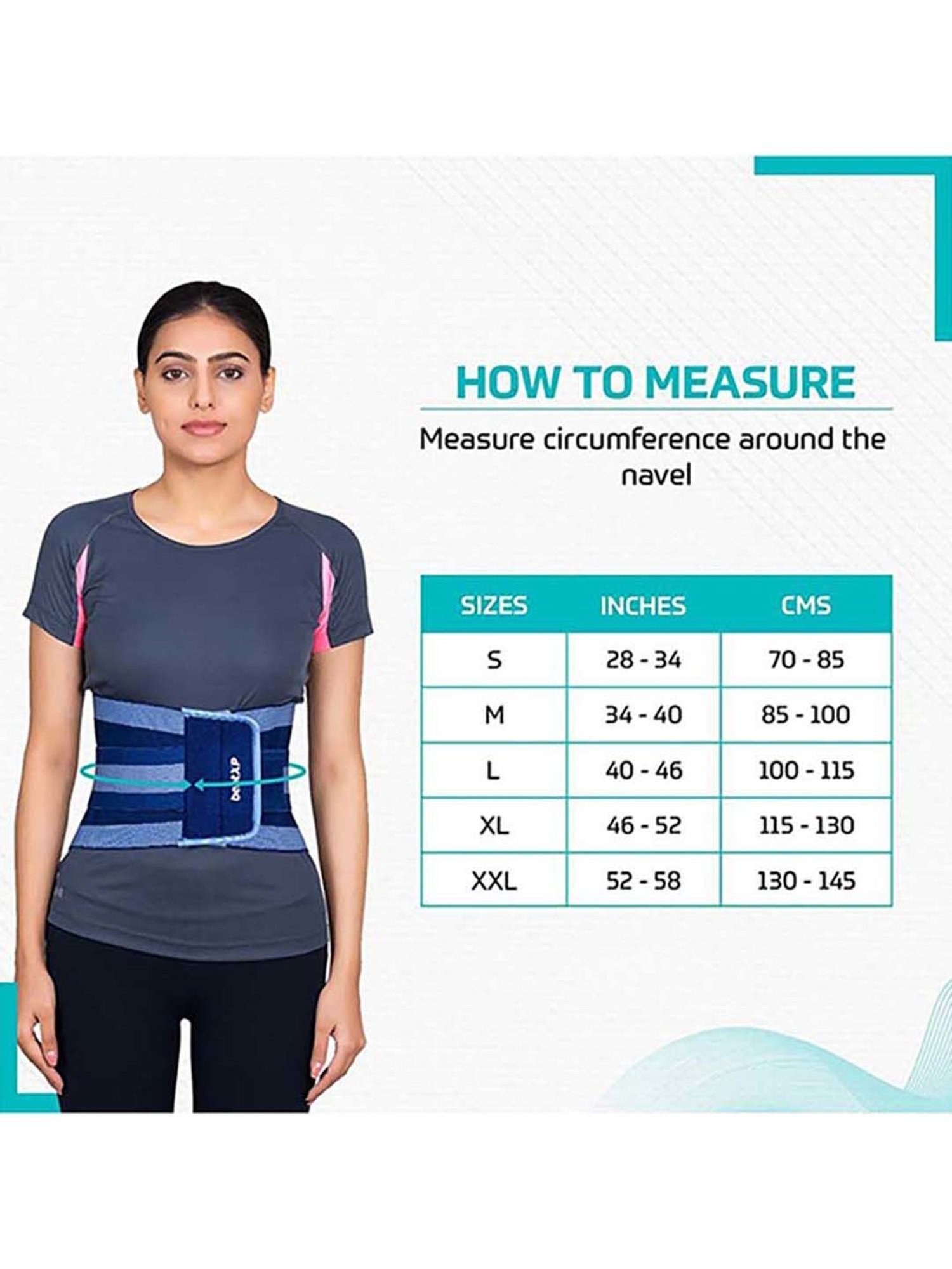 beatXP Abdominal Support Belt - XLarge (Blue)