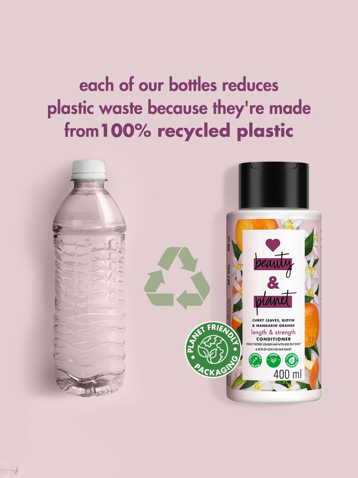 Love Beauty & Planet Curry Leaves, Biotin & Mandarin Orange Paraben Free Conditioner - 400 ml