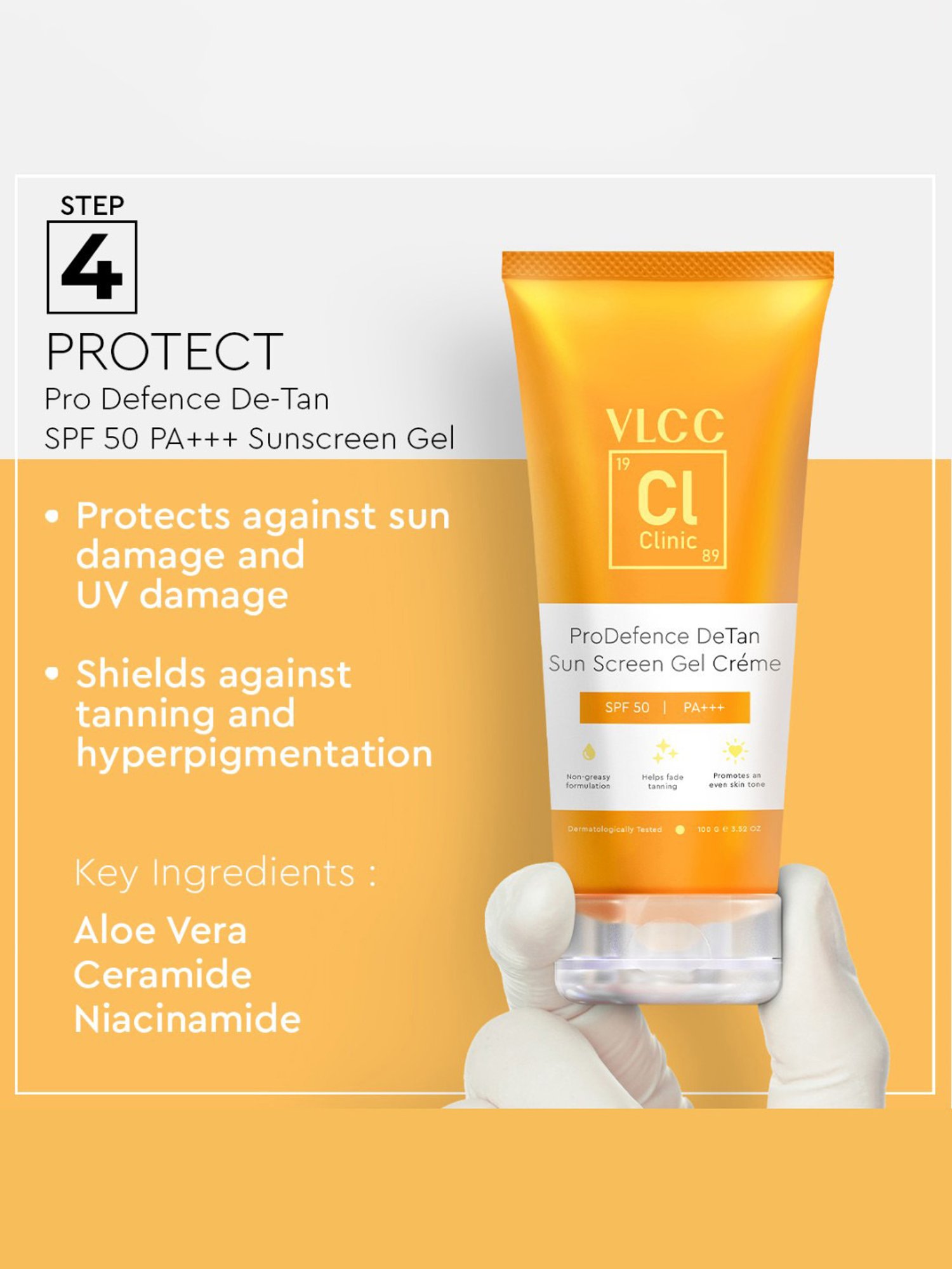 VLCC Clinic Face Wash, DeTan Sun Screen, ProYouth Micro Serum & Bio Cream Combo