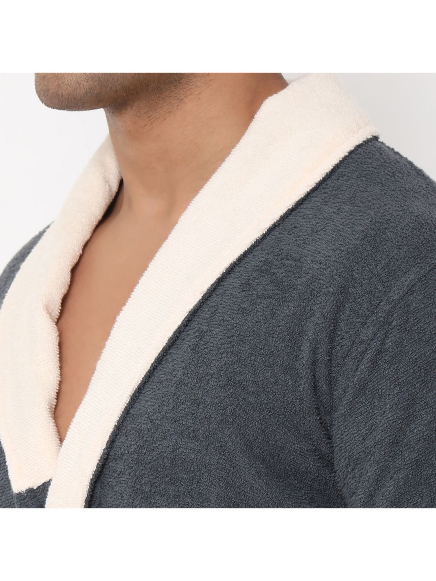 Spaces CLOUDZ Grey Cotton 300 GSM Bathrobes - Set of 1