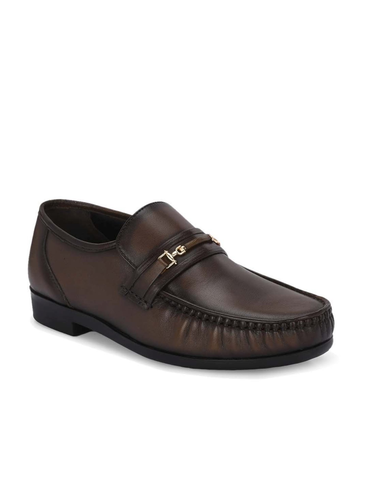 Hitz Men's Brown Formal Loafers