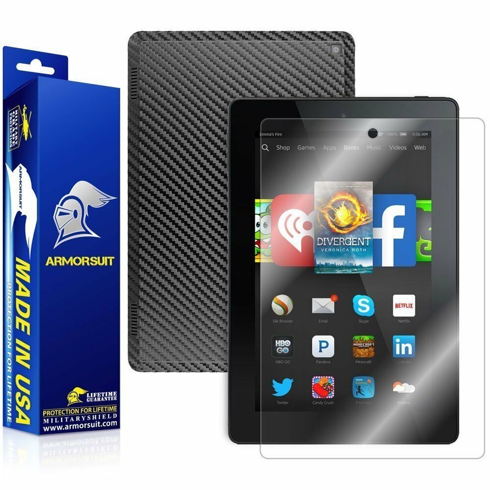 ArmorSuit MilitaryShield Amazon Fire HD 7 (2014) Screen Protector + Black Carbon