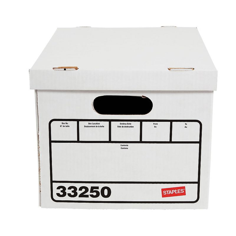 Staples Basic Duty Storage Boxes Letter/Legal Size 10/PK 33250